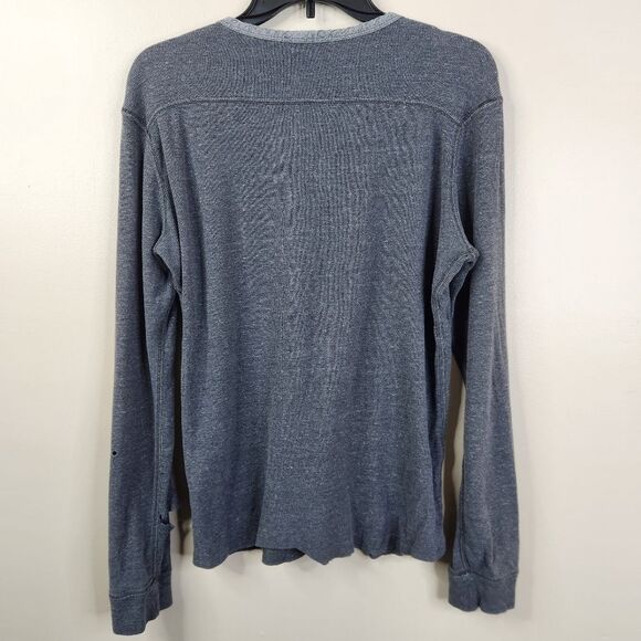 Diesel Gray Minimalist Long Sleeve 4 Button Henley Thermal Shirt Size Large - Picture 2 of 12